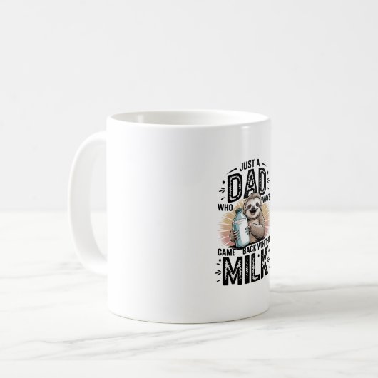 Mug père et fils avec le lait paresseux design graphiq (Devant gauche)