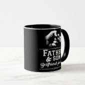 Mug Père Fils Amis Fist Bump Papa Fête des pères (Devant droit)