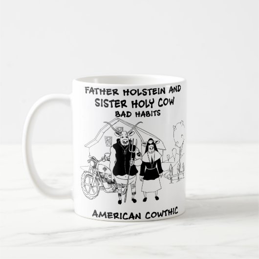 Mug Père Holstein et mauvaises habitudes saintes de (Gauche)