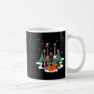 Mug Père Noël à la guitare arbre de Noël musique drôle