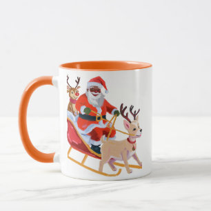 Mug Père Noël afro-américain et ses amis