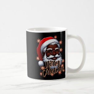 Mug Père Noël Afro-Américain Pyjama de Noël Noir X-ma