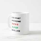 Mug père Noël aide, génial (Devant gauche)