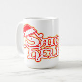 Mug Père Noël aide rouge saisonnier canne de Noël (Devant gauche)