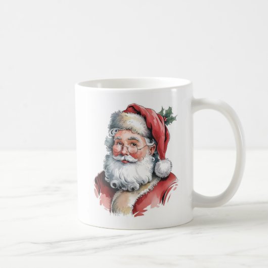 Mug Père Noël Aquarelle (Droite)