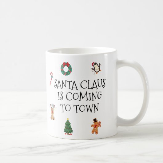 Mug Père Noël arrive en ville (Droite)