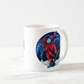 Mug Père Noël astronaute avec skateboard (Devant droit)