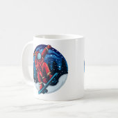 Mug Père Noël astronaute avec skateboard (Devant gauche)