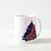 Mug Père Noël astronaute avec skateboard (Devant droit)