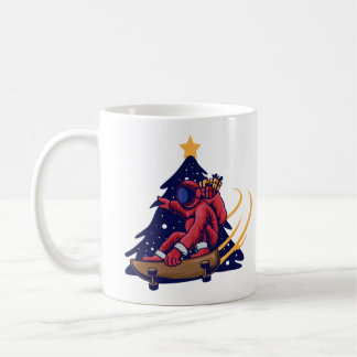 Mug Père Noël astronaute avec skateboard