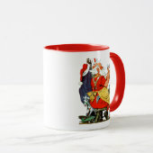 Mug Père Noël au travail (Devant droit)