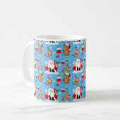 Mug Père Noël avec animaux de la forêt (Devant gauche)