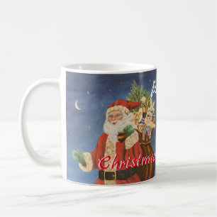 Mug père Noël avec Bagful of Toys en peinture acryli