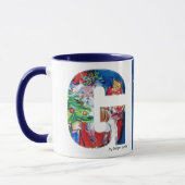 MUG PÈRE NOËL AVEC BALLONS ET ARBRE DE NOËL G MONOGRAM (Gauche)