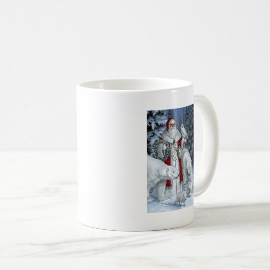 Mug Père Noël Avec Chouette Et Ours Polaires (Devant droit)