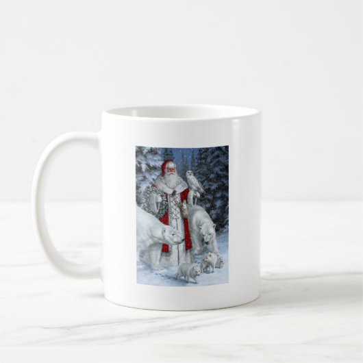 Mug Père Noël Avec Chouette Et Ours Polaires (Gauche)
