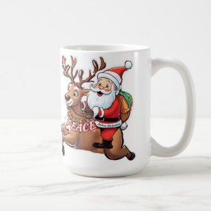 Mug Père Noël avec des cadeaux de paix