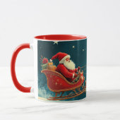 Mug Père Noël avec rennes (Gauche)