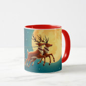 Mug Père Noël avec rennes (Devant droit)