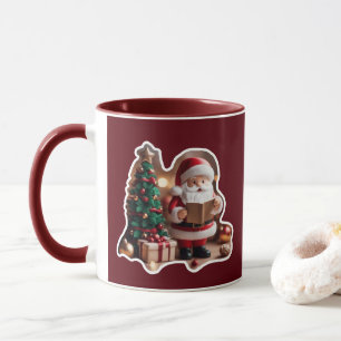 Mug Père Noël avec sapin en 3D -