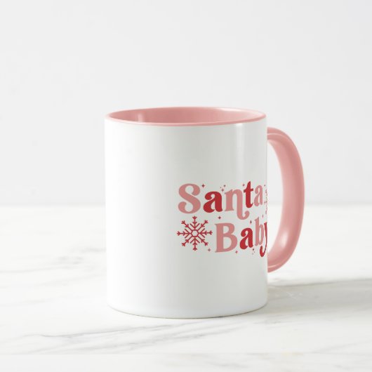 Mug Père Noël Baby - Fun Holiday Typography Design (Devant droit)