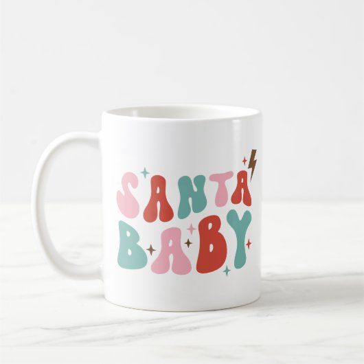 Mug Père Noël Baby Retro Christmas (Gauche)
