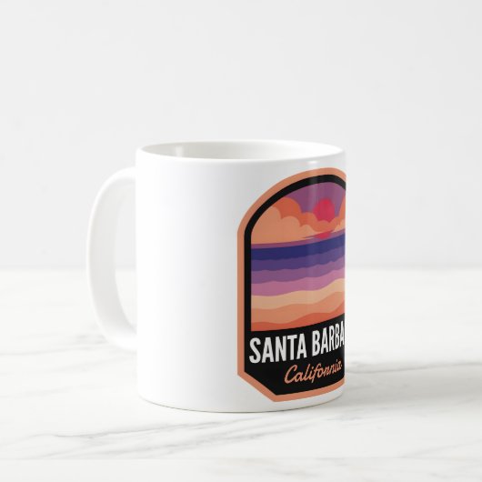 Mug Père Noël Barbara CA Retro Sunset (Devant gauche)