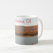 Mug Père Noël Barbara, Californie coucher de soleil mo (Devant droit)
