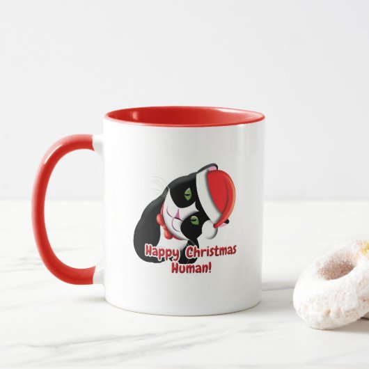 Mug Père Noël Cat (Avec donut)