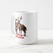 Mug Père Noël cavalier et renne (Devant gauche)