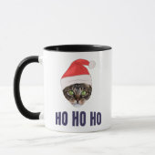 Mug Père Noël Chat avec Santa hat, Ho Ho ho Squa d'inv (Gauche)