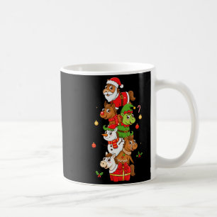 Mug Père Noël Cheval Drôle Elfe Bonhomme de Neige Noël