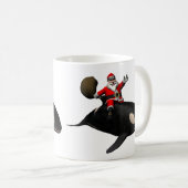 Mug Père Noël chevauchant un orque (Devant droit)
