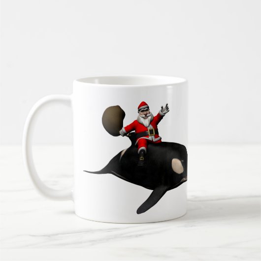 Mug Père Noël chevauchant un orque (Gauche)
