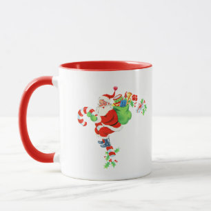Mug Père Noël chevauchant une canne à sucre