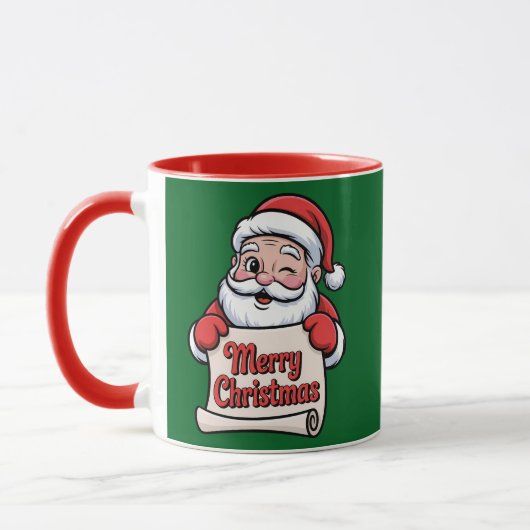 Mug Père Noël Clin d'Œil 🎅 "Merry Christmas" (Gauche)