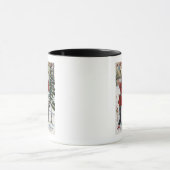 Mug Père Noël coupe l'arbre de Noël (Centre)
