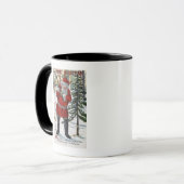 Mug Père Noël coupe l'arbre de Noël (Devant gauche)