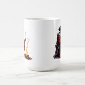 Mug Père Noël Cowboy Fait Rôtir une Guimauve au Feu de (Centre)