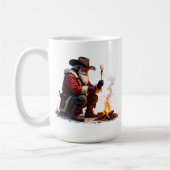 Mug Père Noël Cowboy Fait Rôtir une Guimauve au Feu de (Gauche)