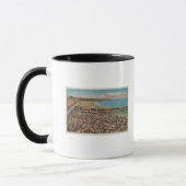 Mug Père Noël Cruz, CA - Scène de plage pleine de gens (Gauche)