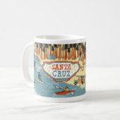 Mug Père Noël Cruz California Illustrated Map Art (Devant gauche)