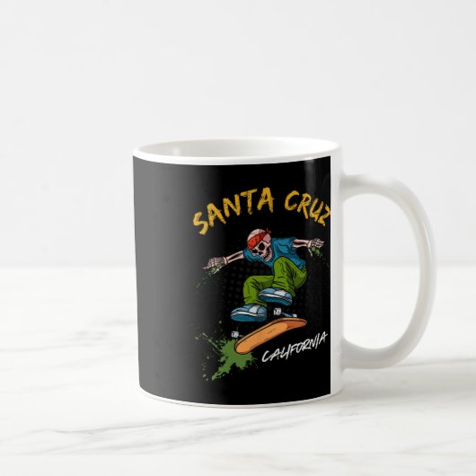 Mug Père Noël-cruz Skeleton Skateboard Beach Funny Hal (Droite)