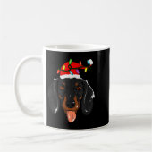 Mug Père Noël Dachshund Lumière Noël  (Gauche)