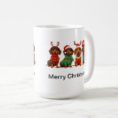 Mug Père Noël Dachshunds (Devant droit)