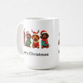 Mug Père Noël Dachshunds (Devant gauche)