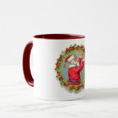 Mug Père Noël dans une boule de gerbes (Devant gauche)