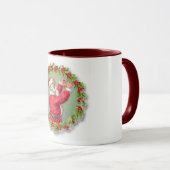 Mug Père Noël dans une boule de gerbes (Devant droit)