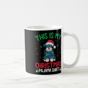Mug Père Noël d'arbre de Noël laid Schnauzer miniature
