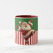 Mug Père Noël de dessin animé dansant joyeusement (Centre)
